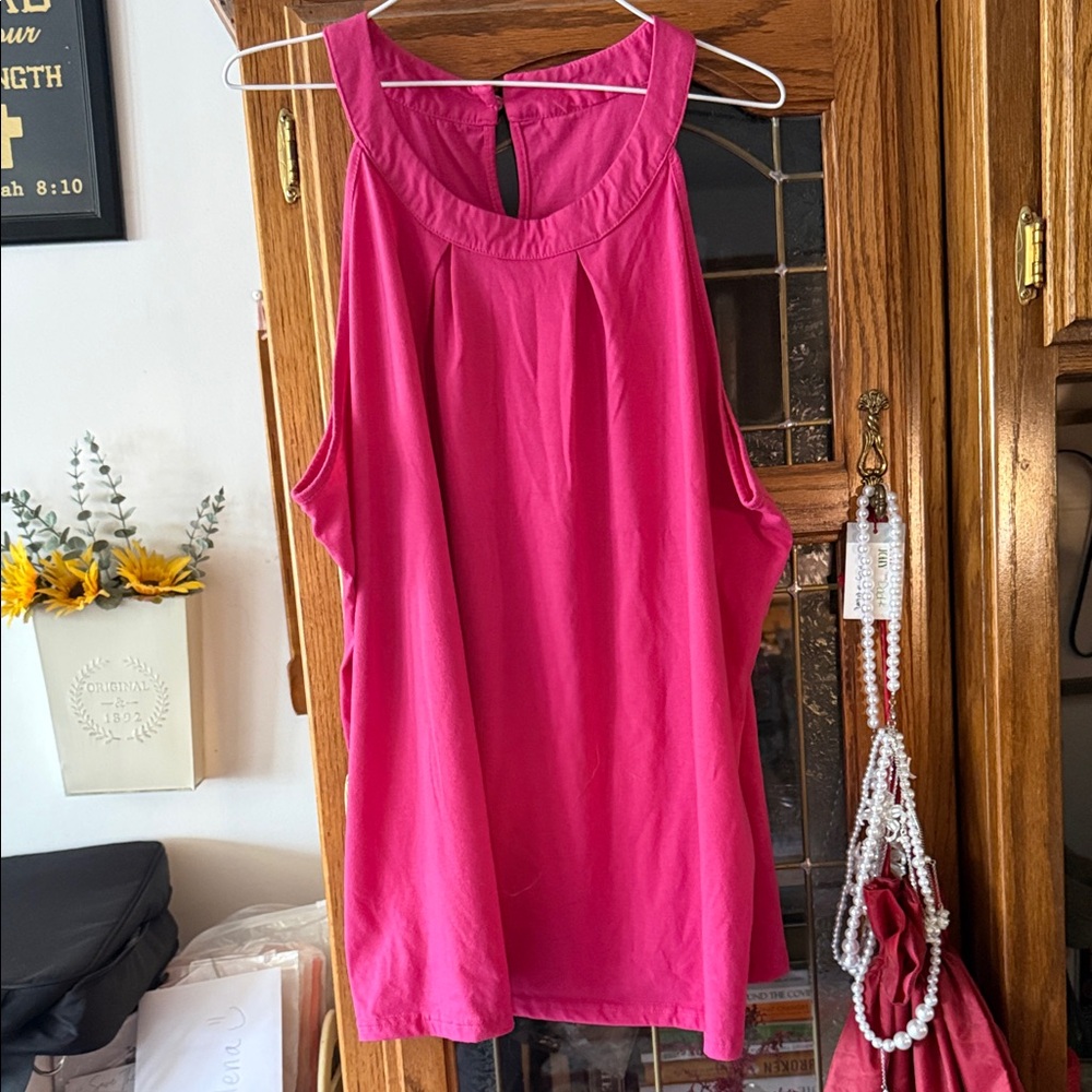 Women's Pink ROUNDED NECK Top